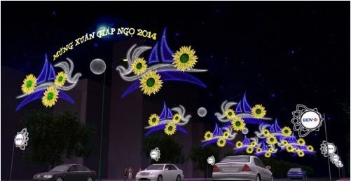 ນະຄອນໂຮ່ຈິມິນ ອັດງານບຸນຕ້ອນຮັບປີໃໝ່ 2014